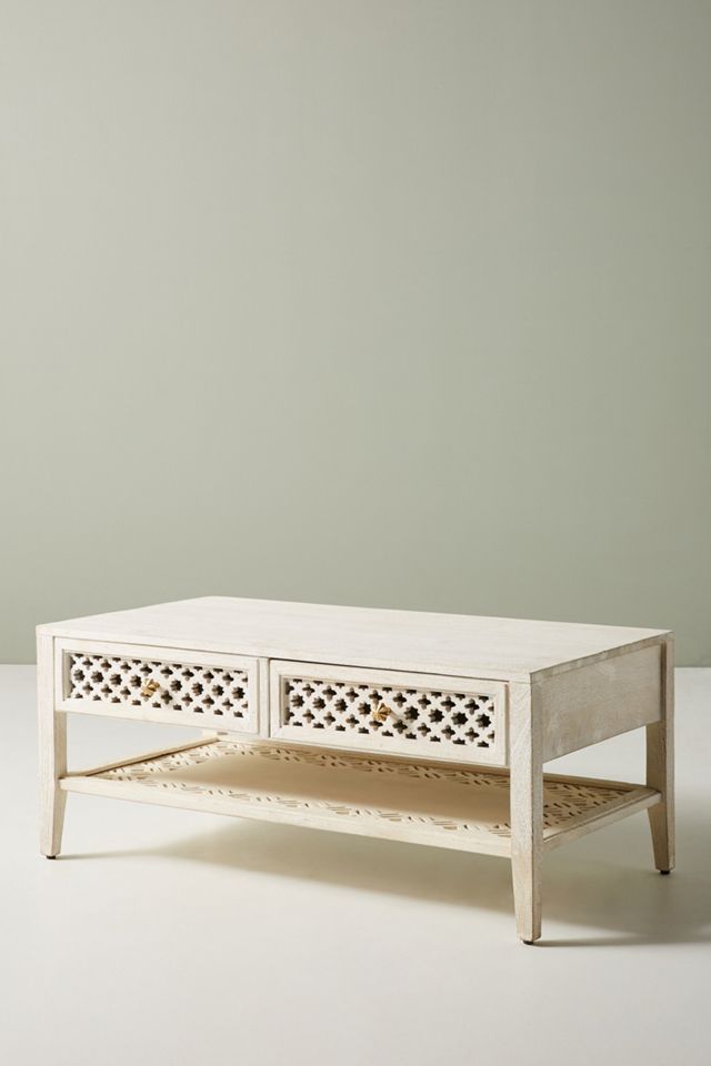Jali-Carved Coffee Table #1