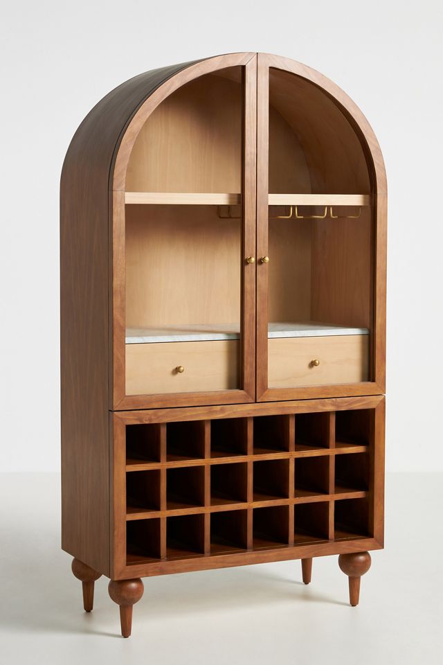Fern Ash Wood Bar Cabinet #2