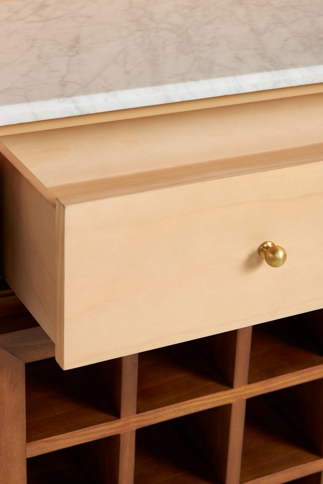 Fern Ash Wood Bar Cabinet #4