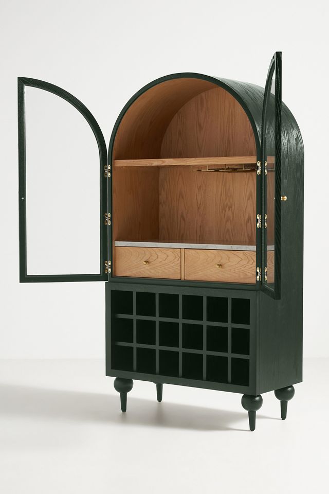 Fern Ash Wood Bar Cabinet #2