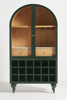 Fern Ash Wood Bar Cabinet