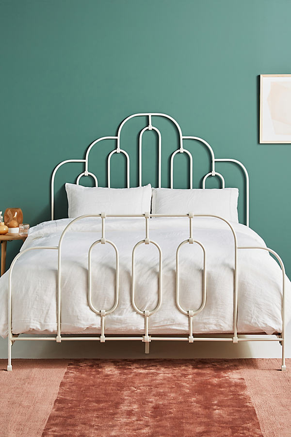 Anthropologie Deco Bed By  In White Size Qn Top/bed