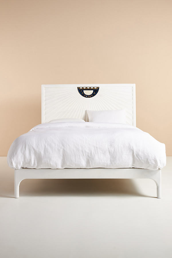 Anthropologie Daybreak Bed By  In White Size Q Top/bed