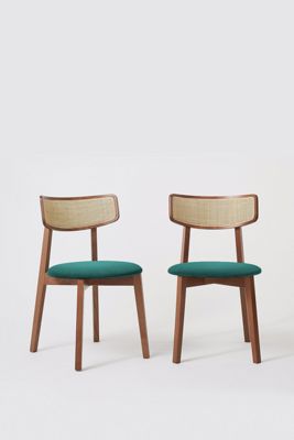 Set of 2 Annie Cane Chairs