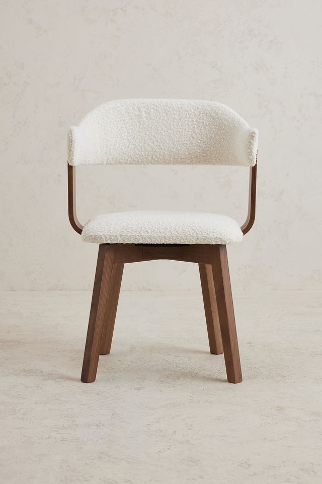 Brooke Boucle-Upholstered Beech Wood Dining Chair #3