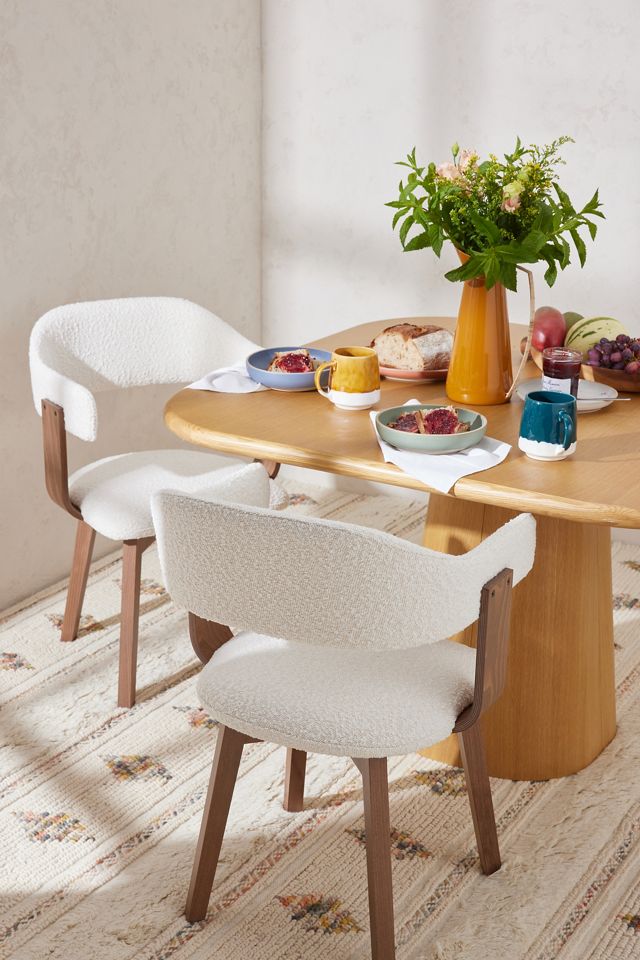 Brooke Boucle-Upholstered Beech Wood Dining Chair #1