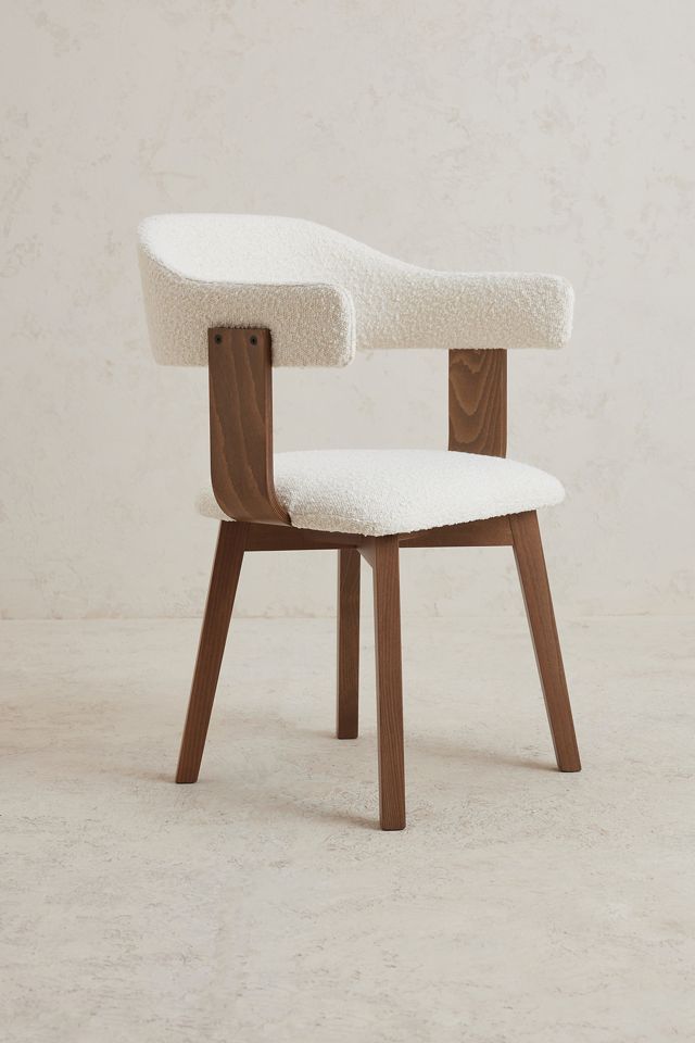Brooke Boucle-Upholstered Beech Wood Dining Chair #2
