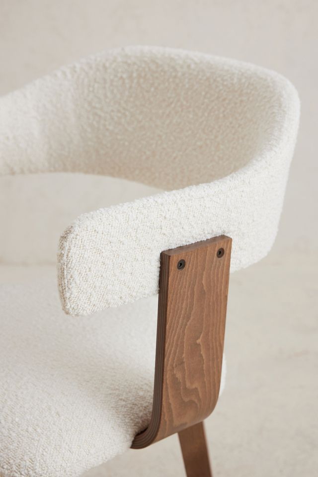 Brooke Boucle-Upholstered Beech Wood Dining Chair #5