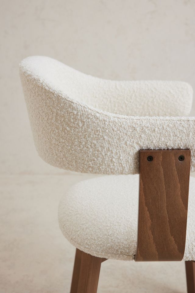 Brooke Boucle-Upholstered Beech Wood Dining Chair #6