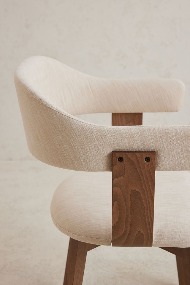 Brooke Cotton-Upholstered Beech Wood Dining Chair #1