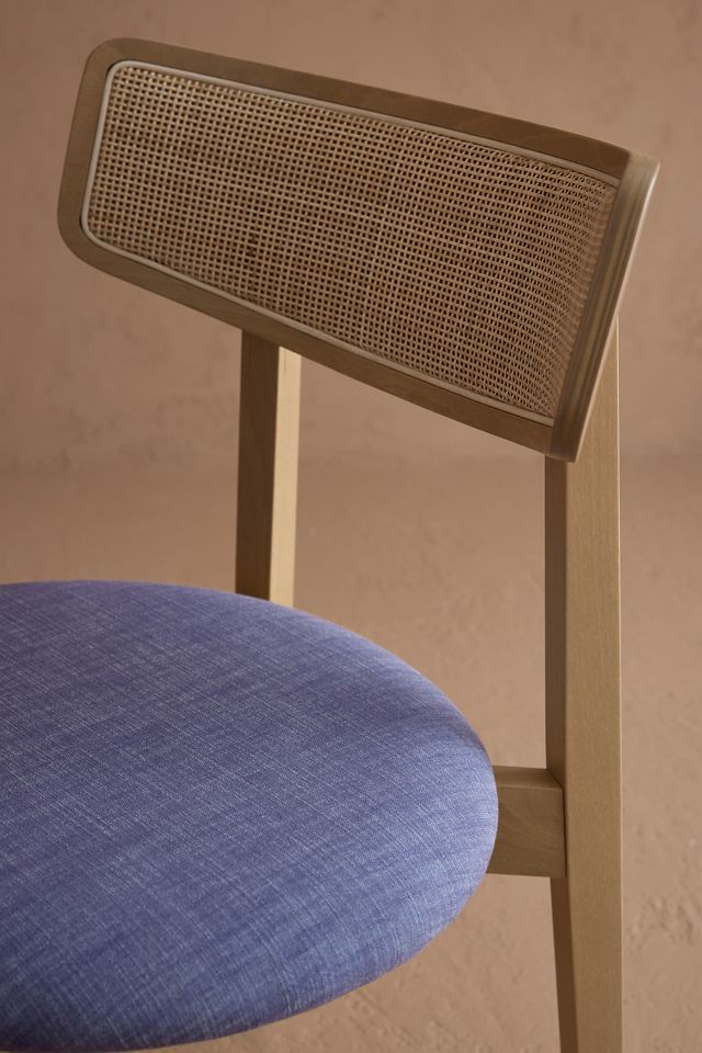 Annie Cotton-Upholstered FSC Wood Cane Dining Chairs, Set of 2 #3