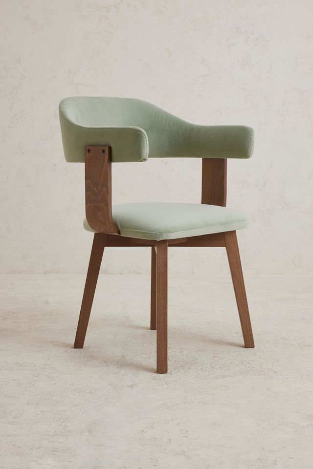 Brooke Velvet-Upholstered Beech Wood Dining Chair #2