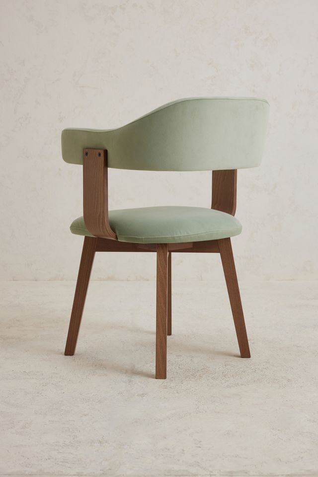 Brooke Velvet-Upholstered Beech Wood Dining Chair #3