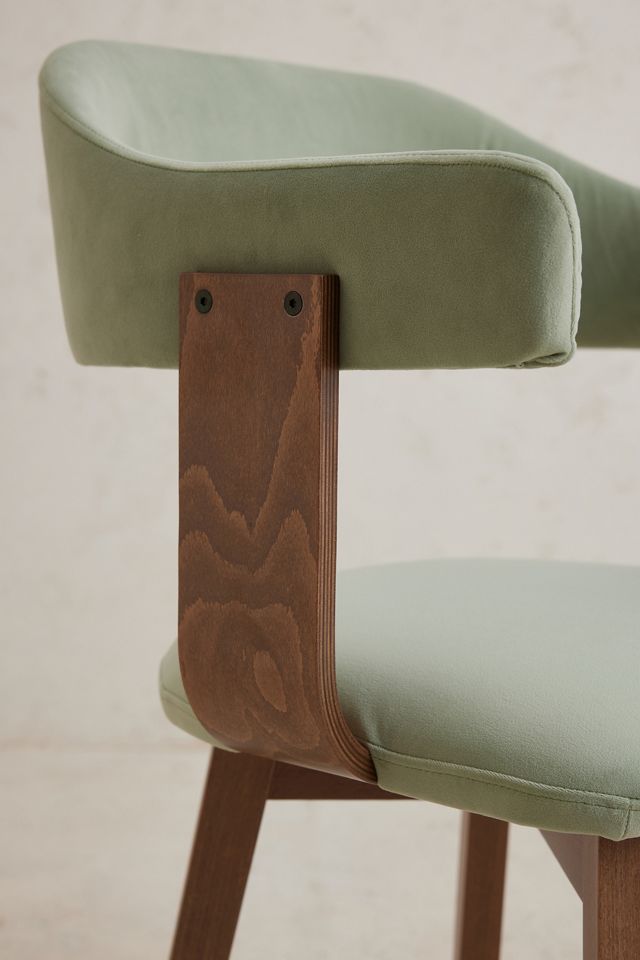 Brooke Velvet-Upholstered Beech Wood Dining Chair #4