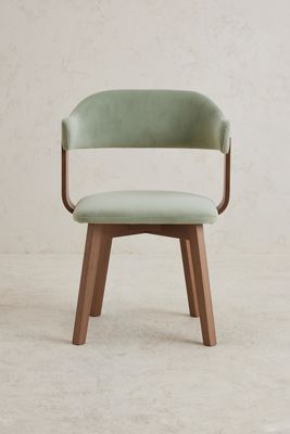 Brooke Velvet-Upholstered Beech Wood Dining Chair