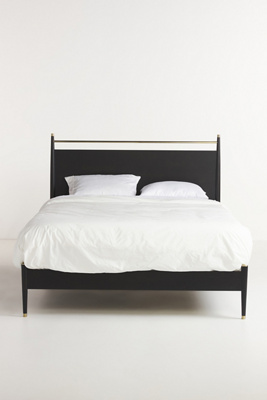 Anthropologie Hemming Bed By  In Black Size Q Top/bed