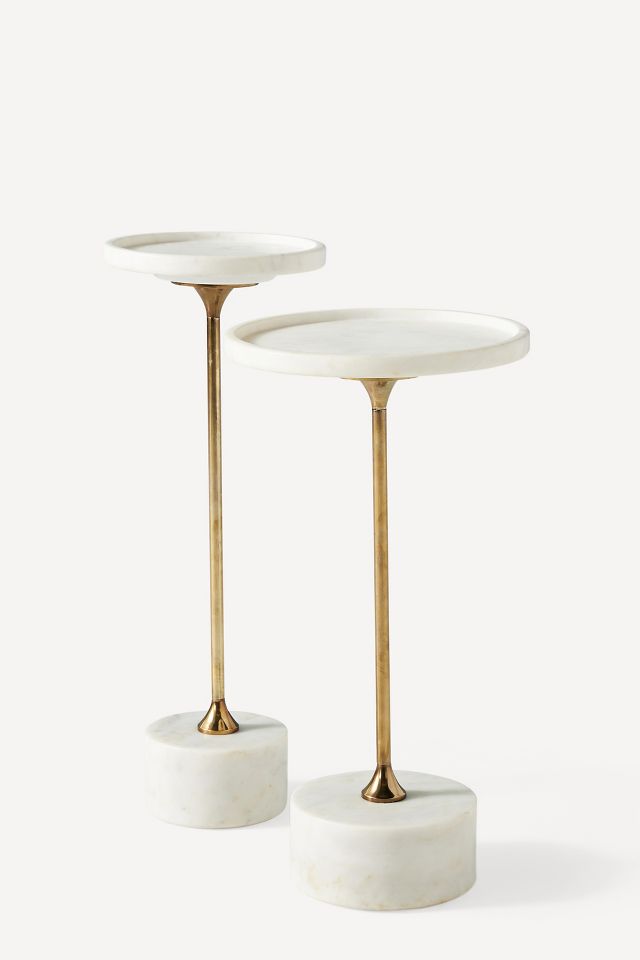 Brass and marble on sale end table