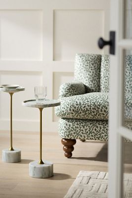 Swirling Marble Side Table