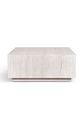 Anthropologie Layne 42" Square Oak Wood Coffee Table