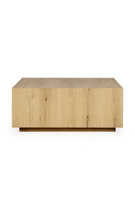 Anthropologie Layne 42" Square Oak Wood Coffee Table