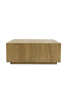 Anthropologie Layne 42" Square Oak Wood Coffee Table