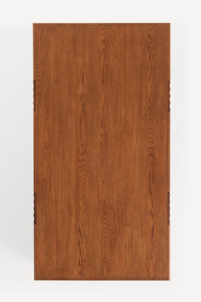 Omari Carved Oak 60" Storage Coffee Table #4