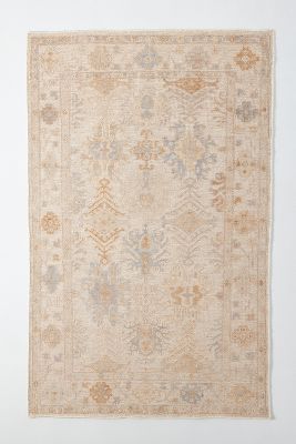 Anthropologie Hand-knotted Tierney Rug By  In Beige Size 9x12