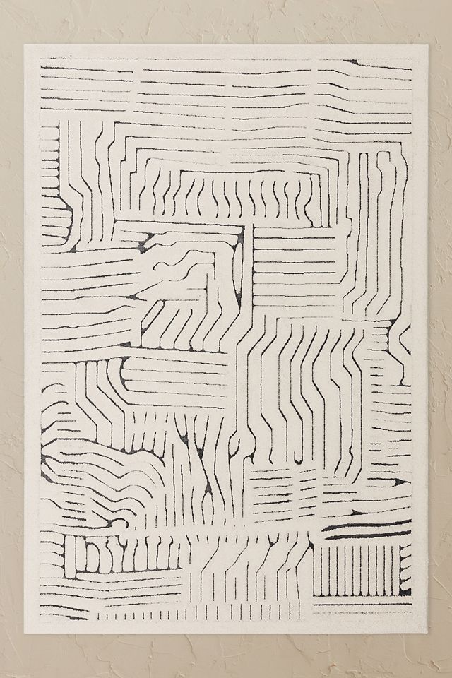 Valley Ivory & Charcoal Route Rug #1
