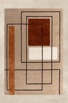 Reef Outline Hand-Tufted Wool Rug