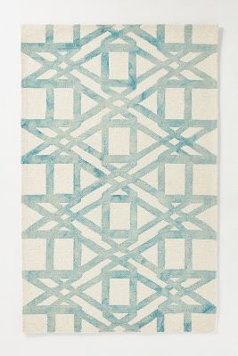 Anthropologie Hand-tufted Marengo Rug By  In Blue Size 8 X 10