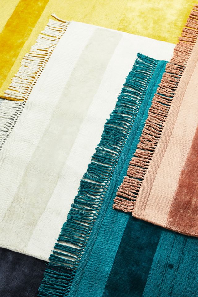 Handloomed Striped Viscose Rug #3