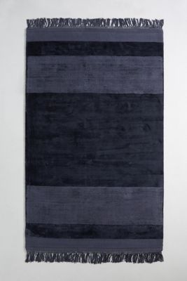 Handloomed Striped Viscose Rug