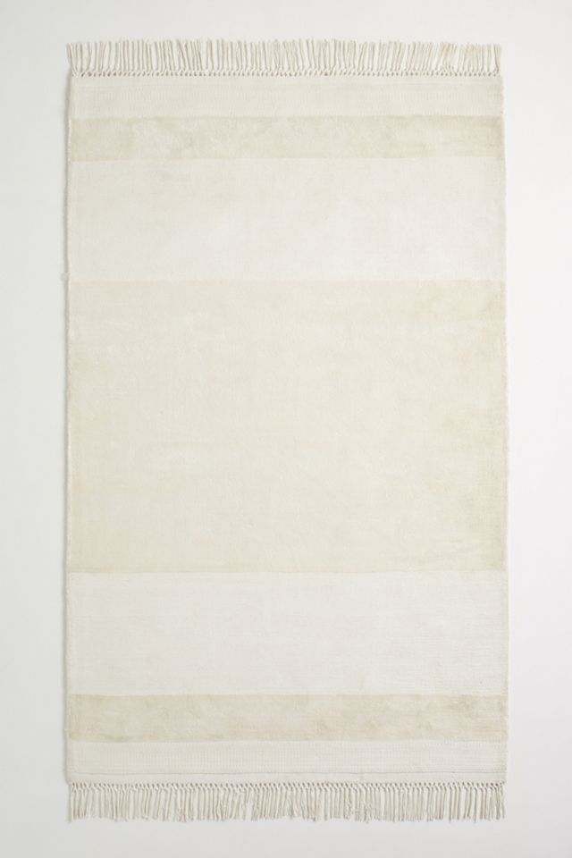 Handloomed Striped Viscose Rug Swatch