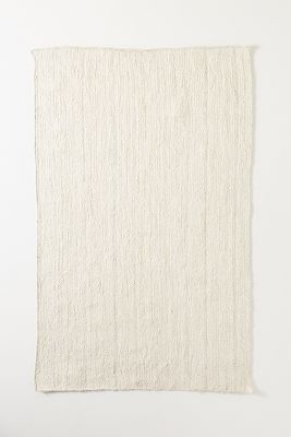 Anthropologie Handwoven Lorne Rectangle Rug By  In White Size 10 X 14