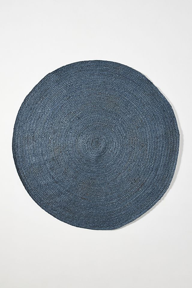 Handwoven Lorne Round Rug Anthropologie, Blue Circle Rug