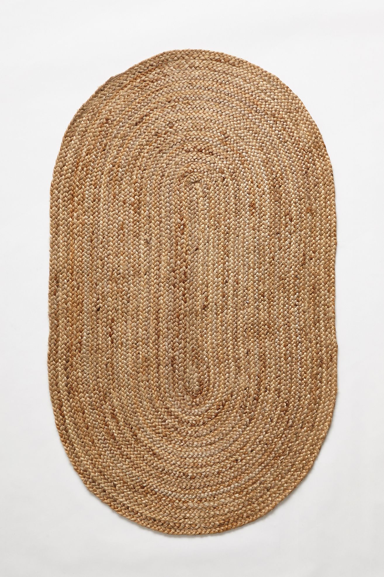 Handwoven Jute Lorne Oval Rug - Neutral, 3’ X 5’
