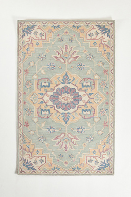 Anthropologie Tufted Caro Rug By  In Blue Size 3 X 5