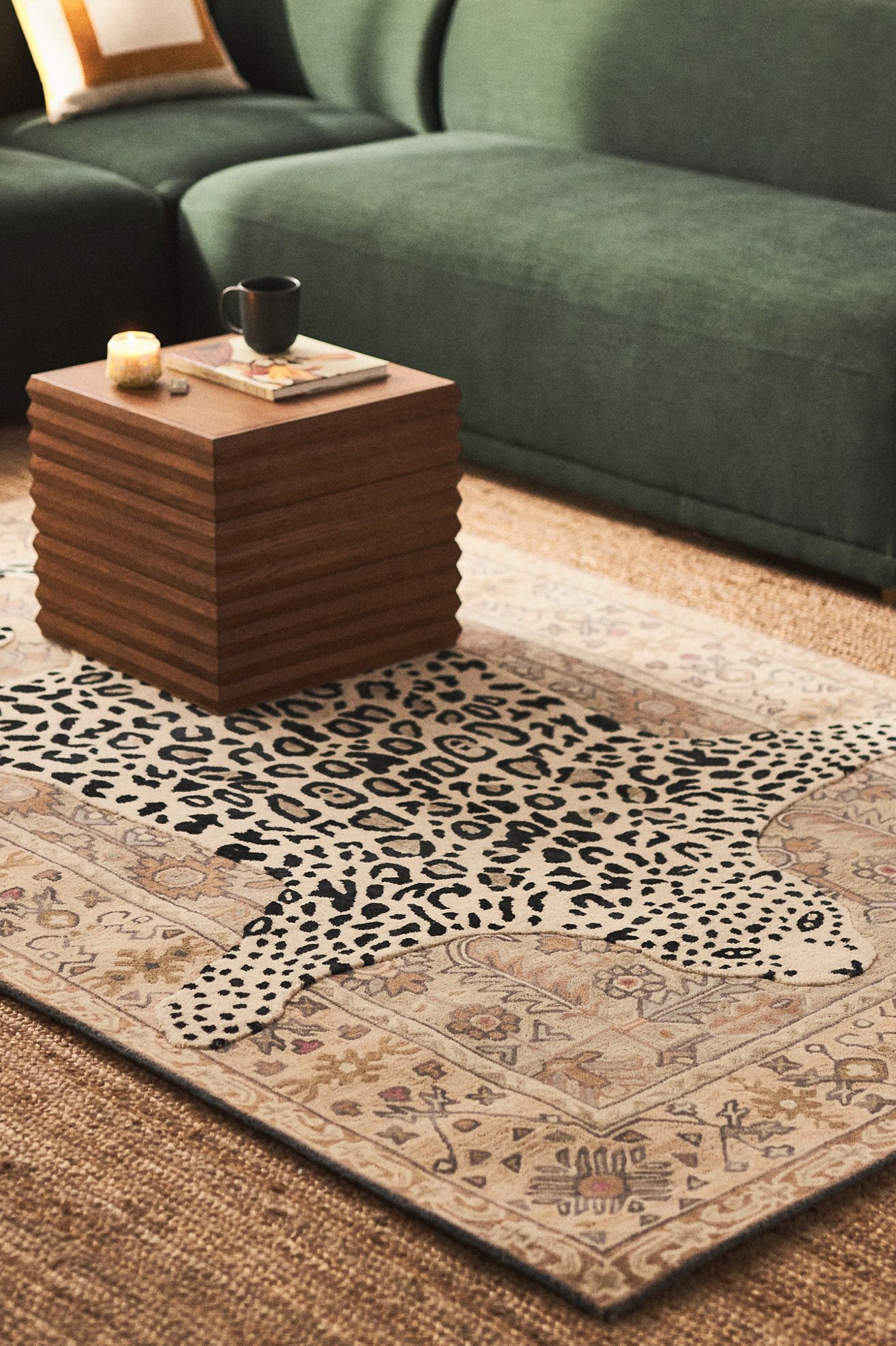 Octavia Hand Tufted Wool Blend Leopard Rug - Neutral, 5’ X 8’