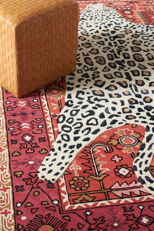 Octavia Hand Tufted Wool Blend Leopard Rug | AnthroHome