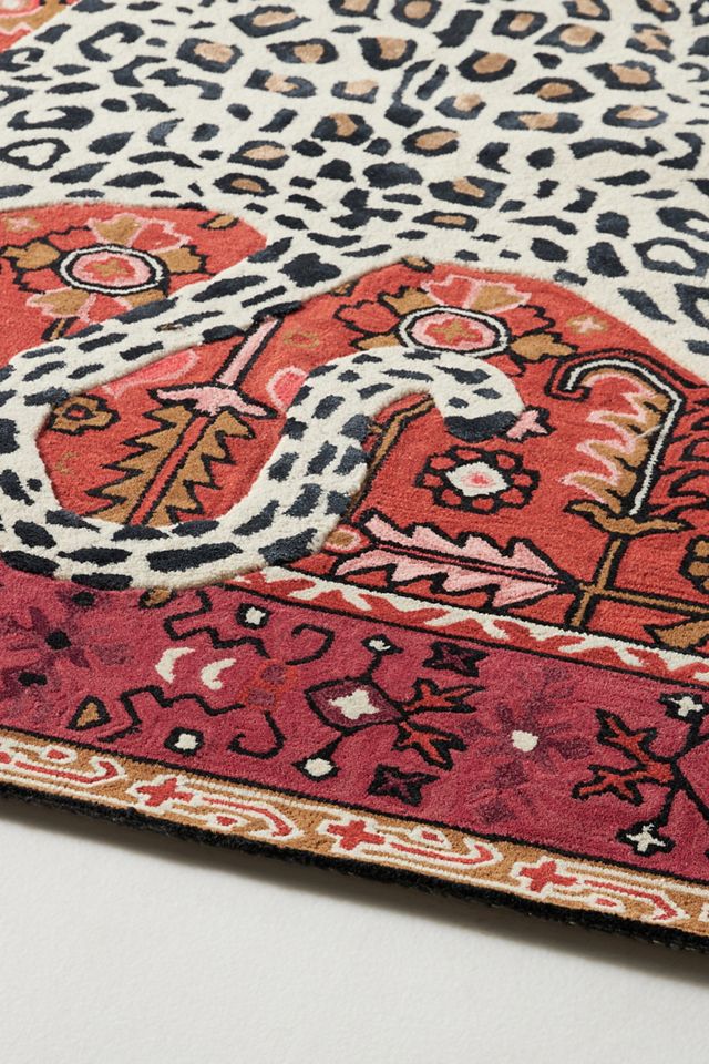 Octavia Hand Tufted Wool Blend Leopard Rug #2