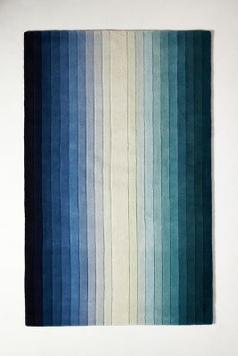Anthropologie Handwoven Maximus Rug By  In Blue Size 2.5x9
