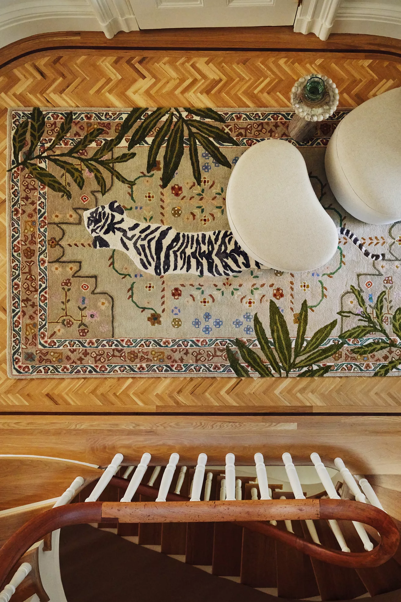 Hand Tufted Wool Blend Bengal Tiger Rug