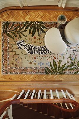 Hand Tufted Wool Blend Bengal Tiger Rug