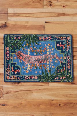 Wool Bengal Tiger Hand-Tufted Rug