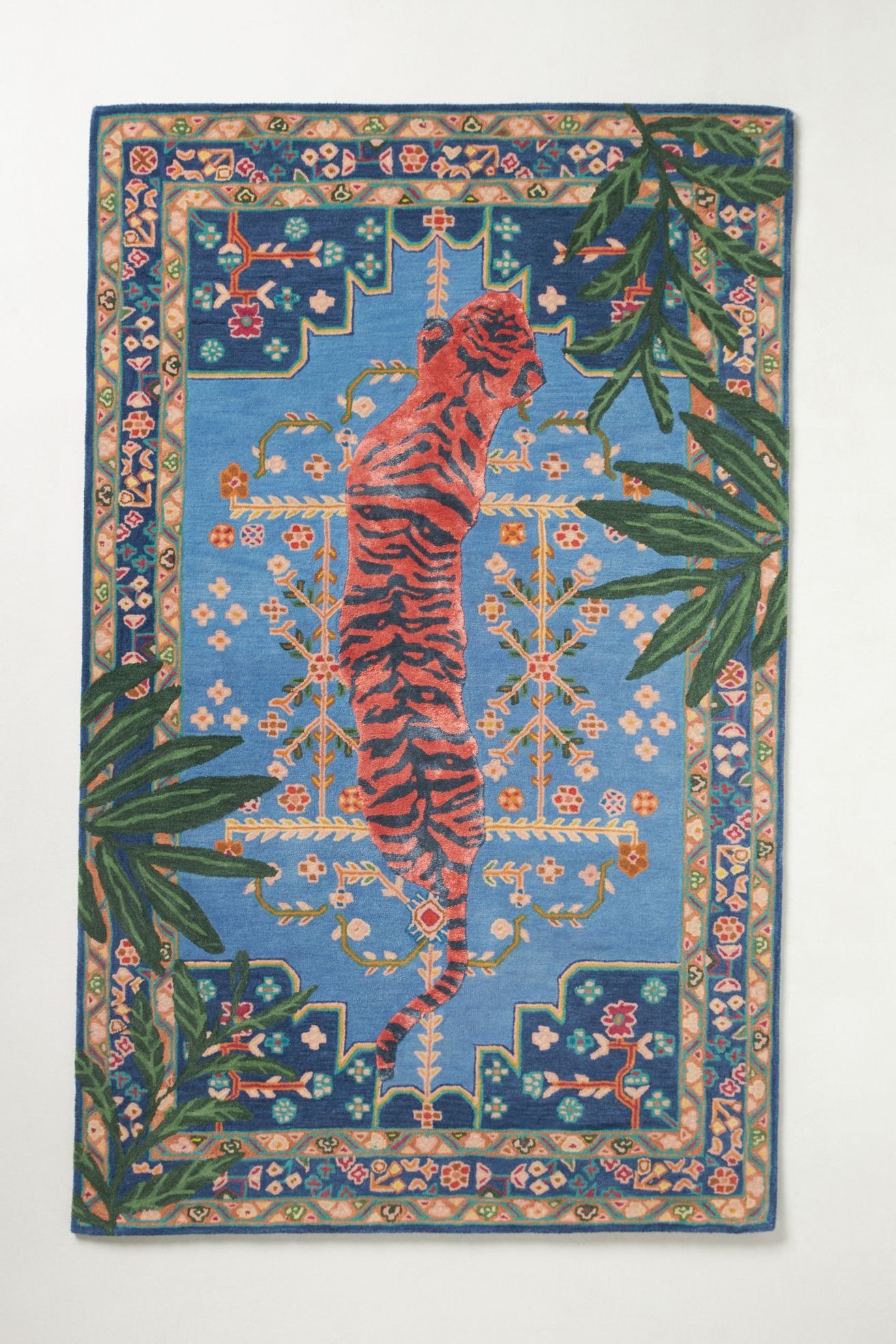 Hand Tufted Wool Blend Bengal Tiger Rug - Multi, 9’ X 12’