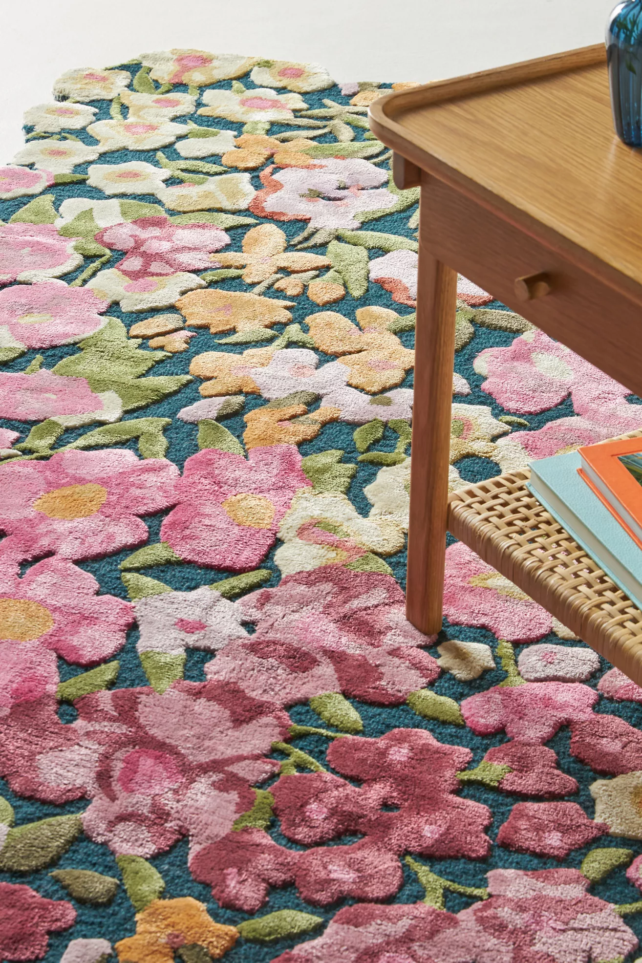 Cassia Wool Blend Floral Tufted Rug | Anthropologie