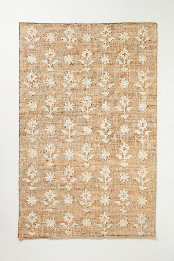 Anthropologie Handwoven Esme Rug By  In White Size 3 X 5