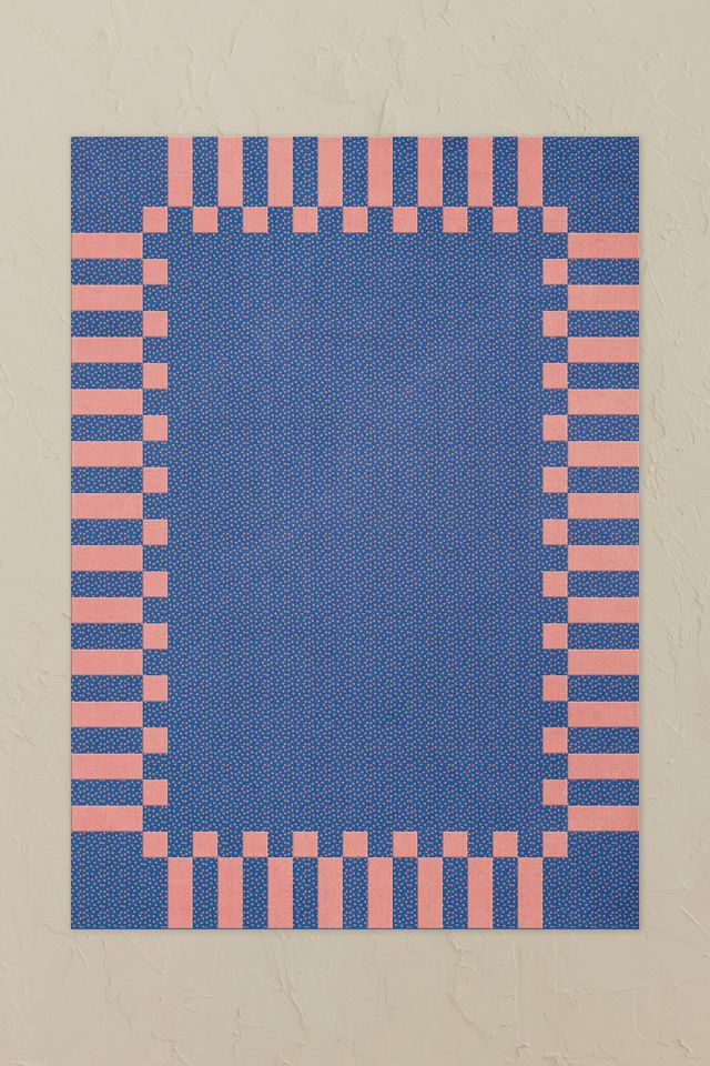 LAYERED X Teklan Frame Wool Rug #1