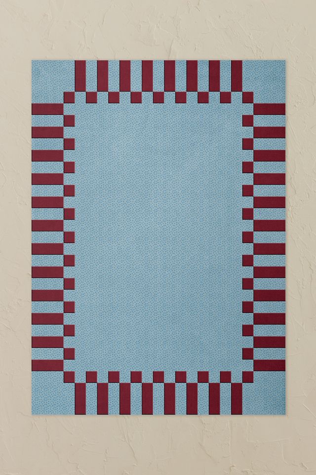 LAYERED X Teklan Frame Wool Rug #2