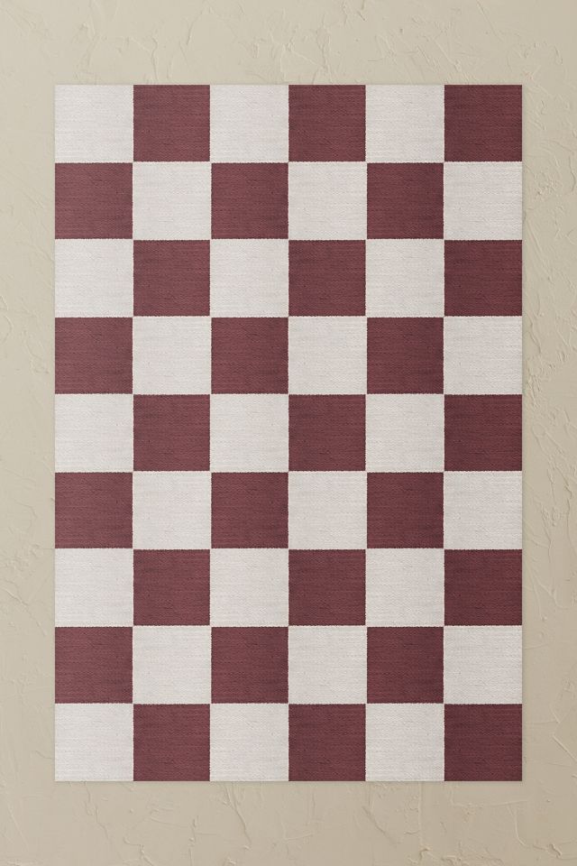 LAYERED Chess Wool Rug #1